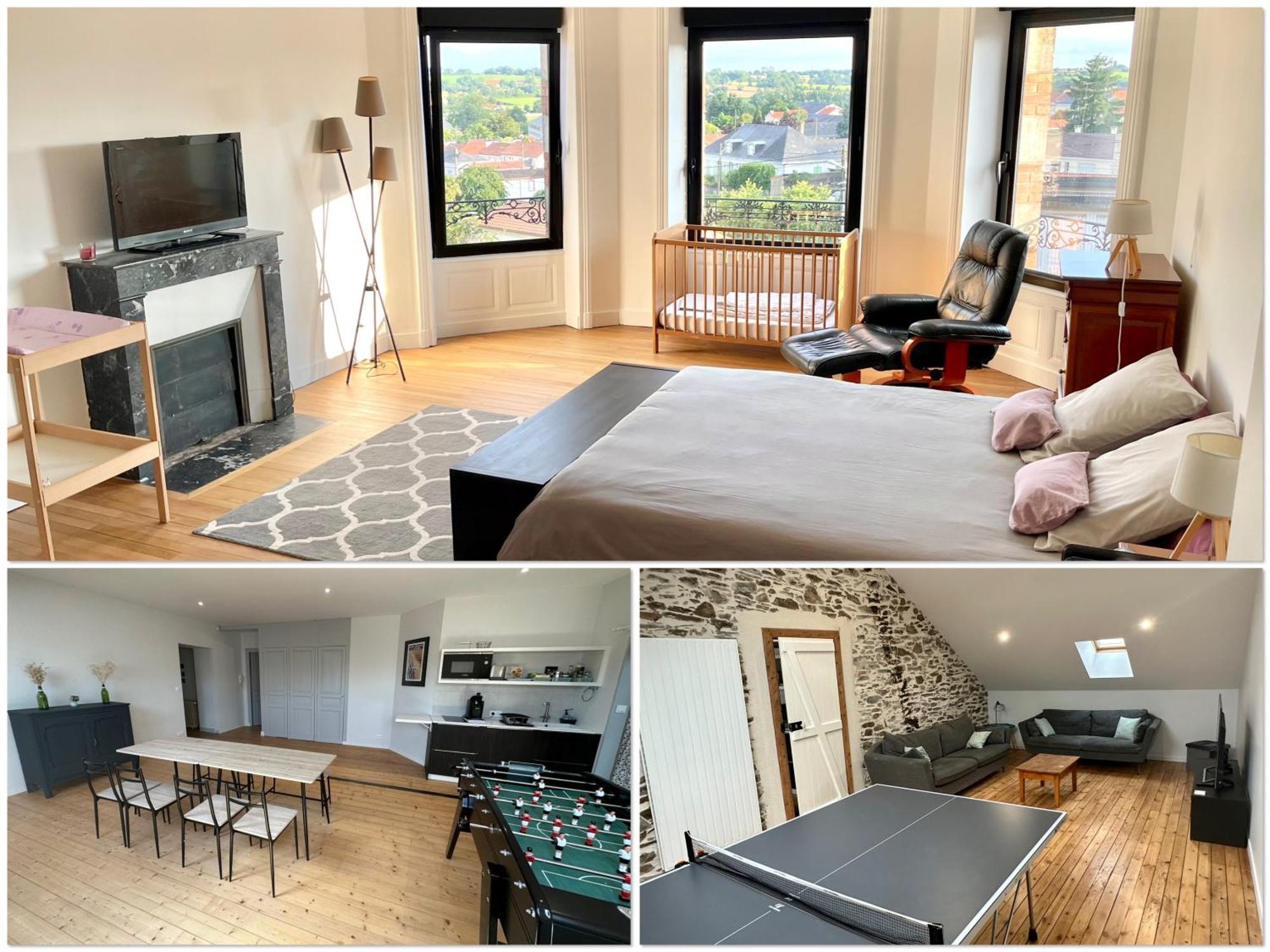 Appartement 160M2 - 2E Etage Maison De Maitre Beaupréau-en-Mauges Exteriér fotografie